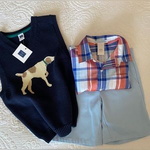 Long sleeve, vest & shorts for Boy